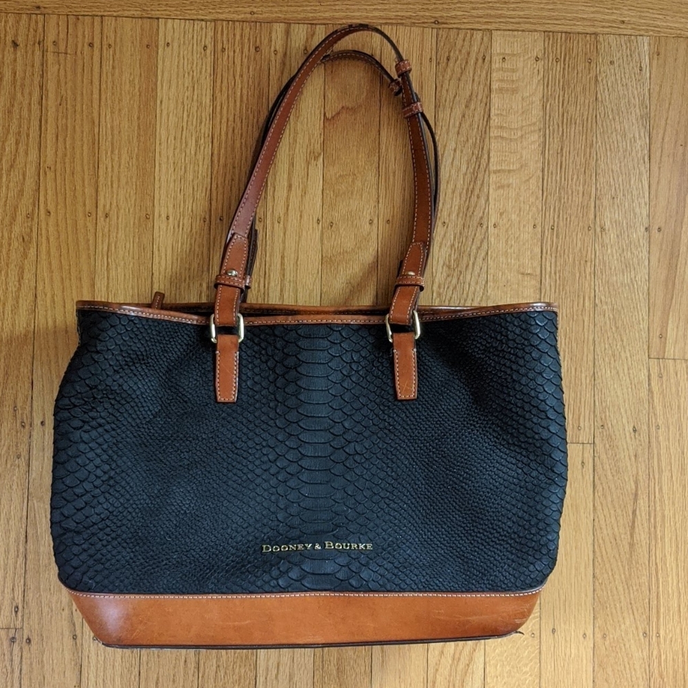 'Lina' Snake Embossed Leather Tote